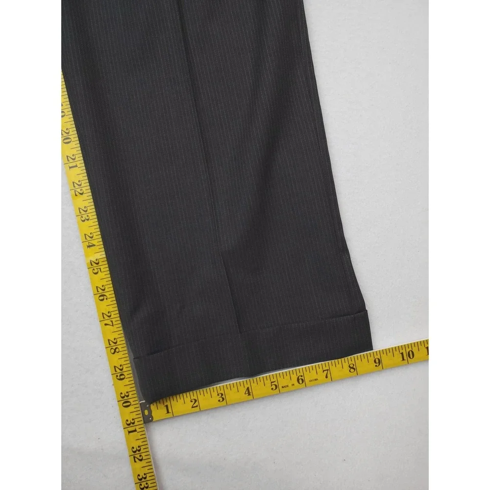 Brooks Brothers Suit Mens 44R 38x30 Gray Pinstripe Wool 2 Piece Classic Fit